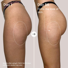 Hands applying the Maëlys B THICC cream to the booty area for daily use
