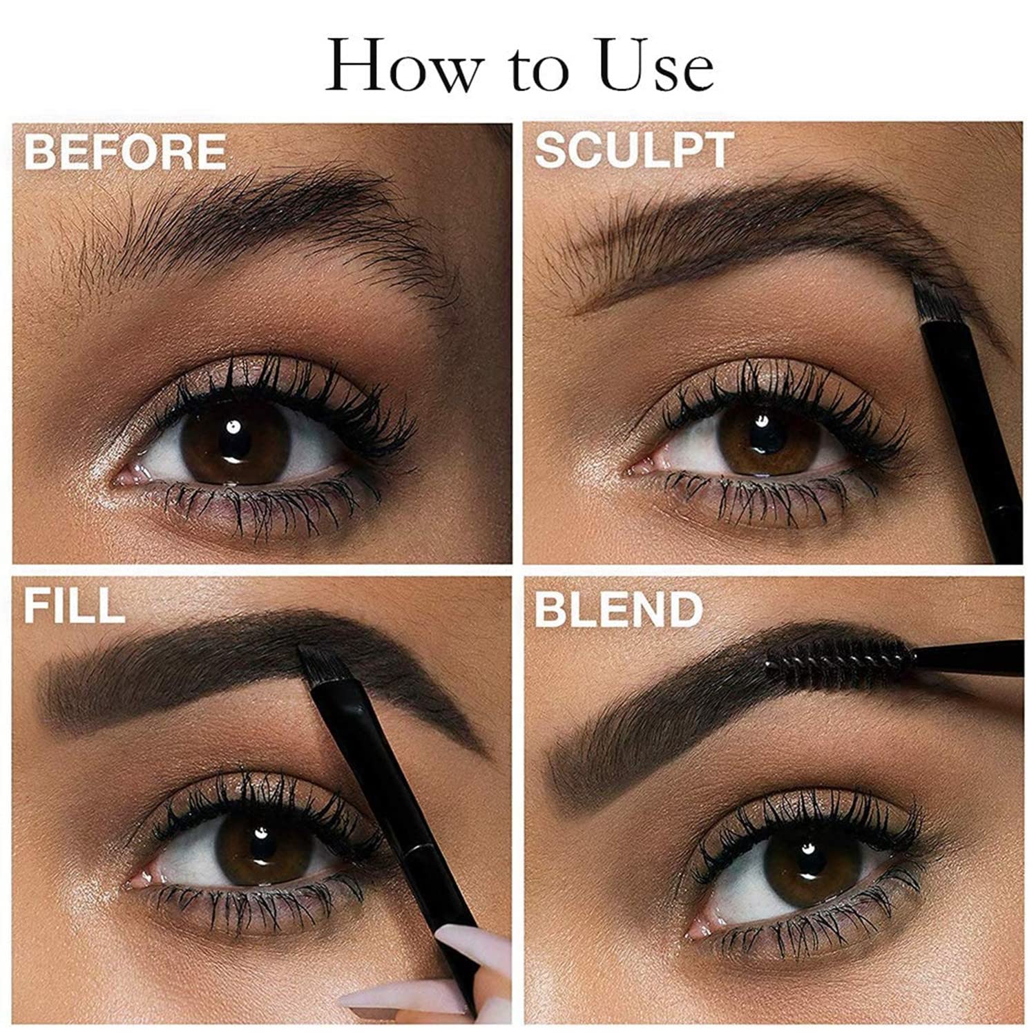 MAEPEOR dual-use-eyebrow-cream-liner works for brows and eyeliner.