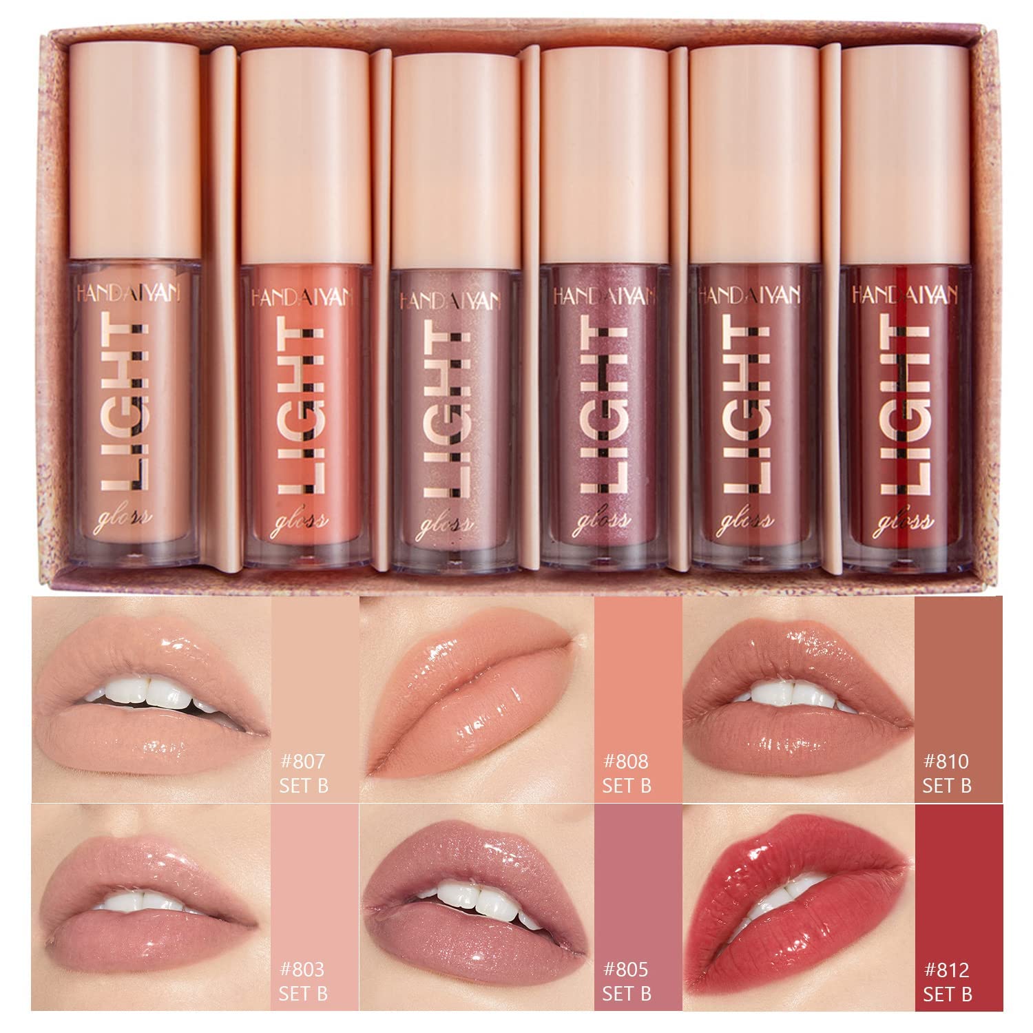MAEPEOR lipgloss gift set packaging ready for birthdays
