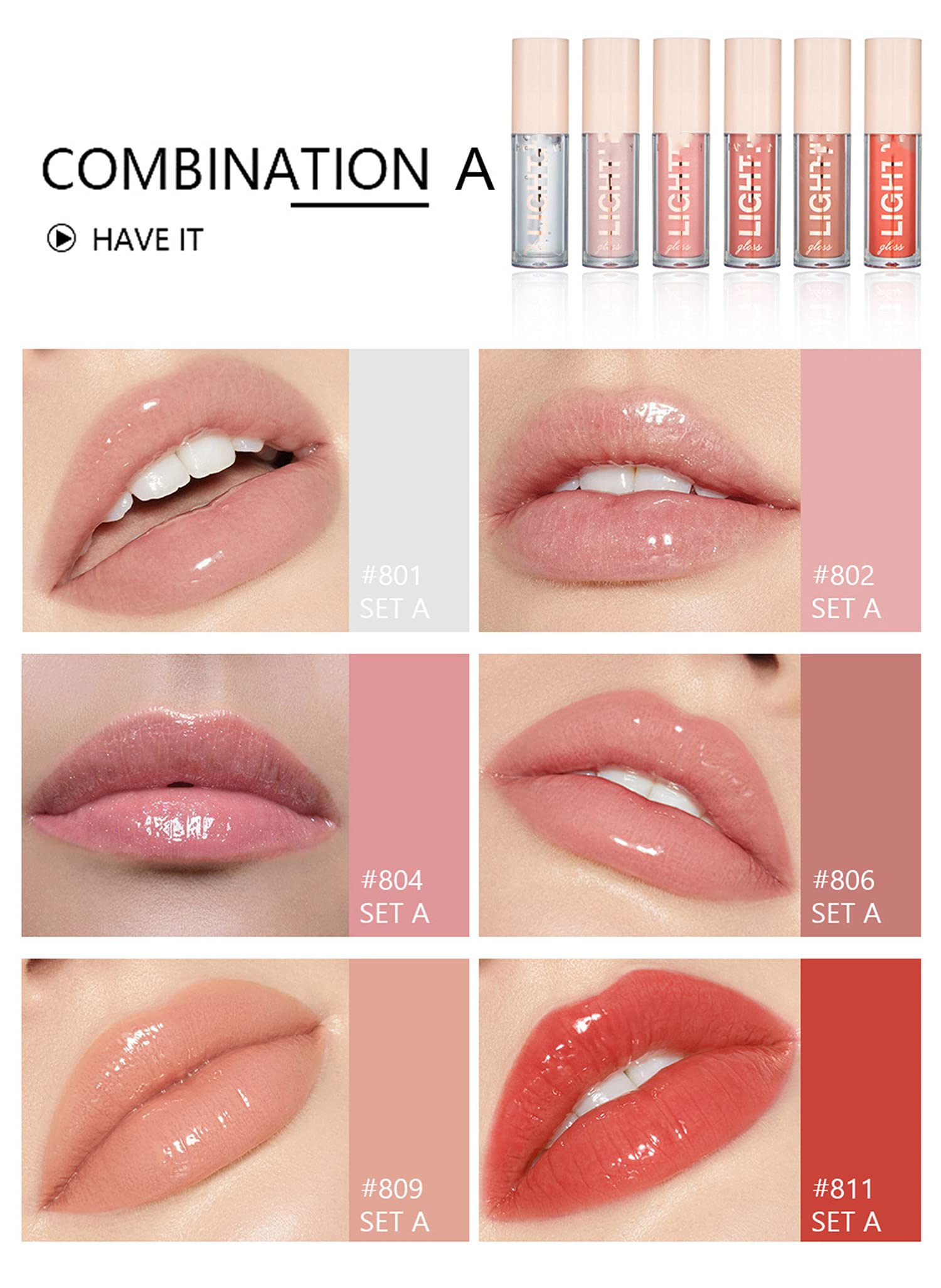 MAEPEOR lipgloss wand application showing easy glide and non-sticky finish.
