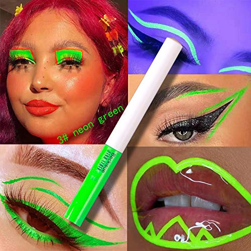 MAEPEOR neon eyeliner is waterproof and smudge-proof all day.
