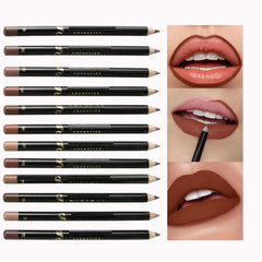 MAEPEOR lip liner set 06 palette display of 12 nude-brown tones