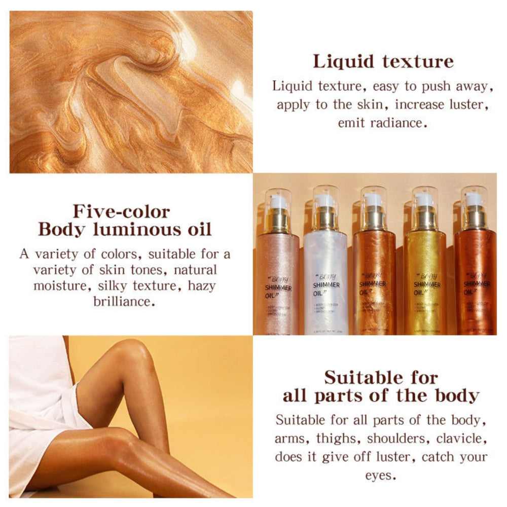 MAEPEOR Shimmer Body Luminizer silver apply section showing smooth glide.
