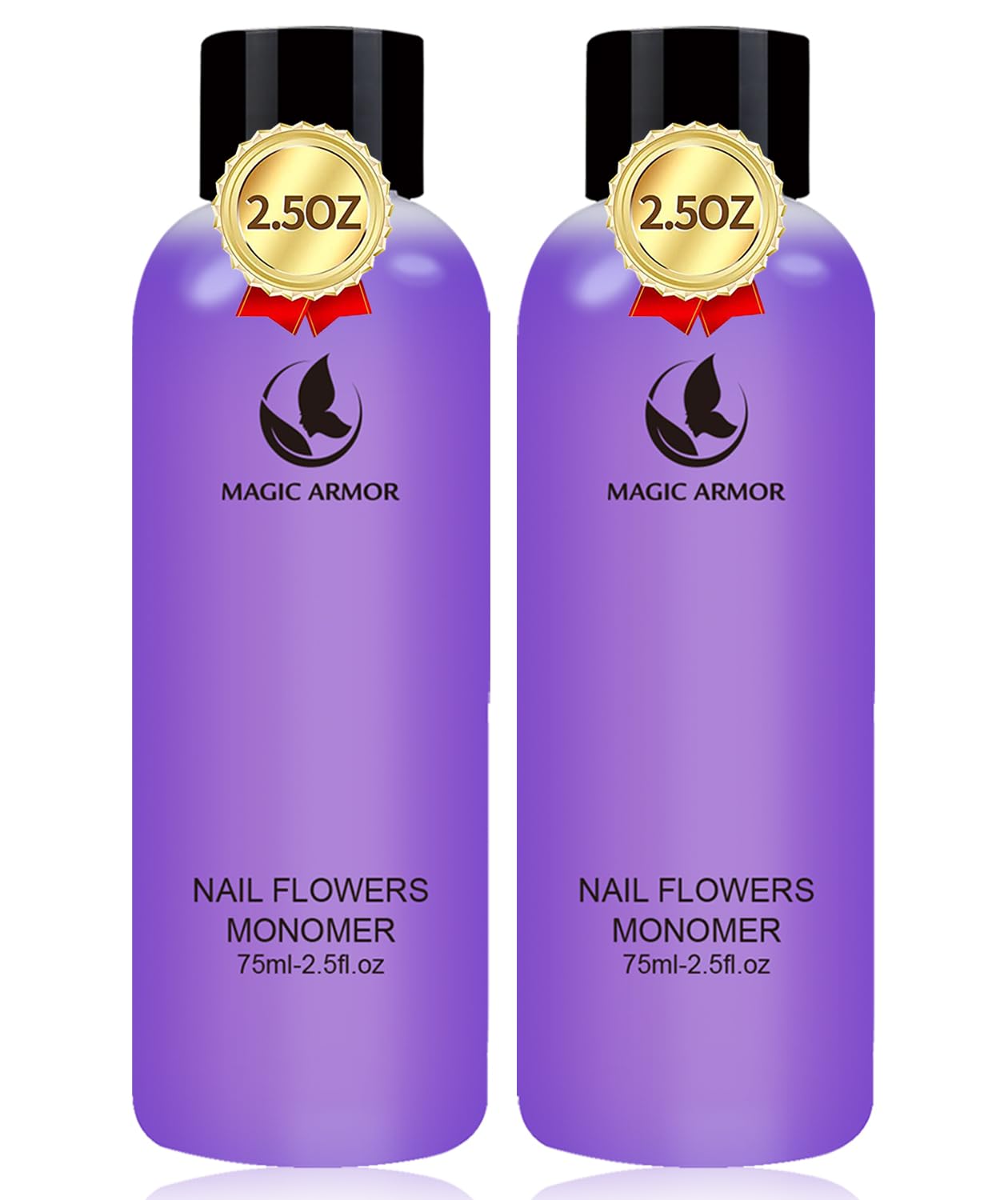 Magic Armor acrylic liquid monomer bottle shows clear color for durable nail extensions
