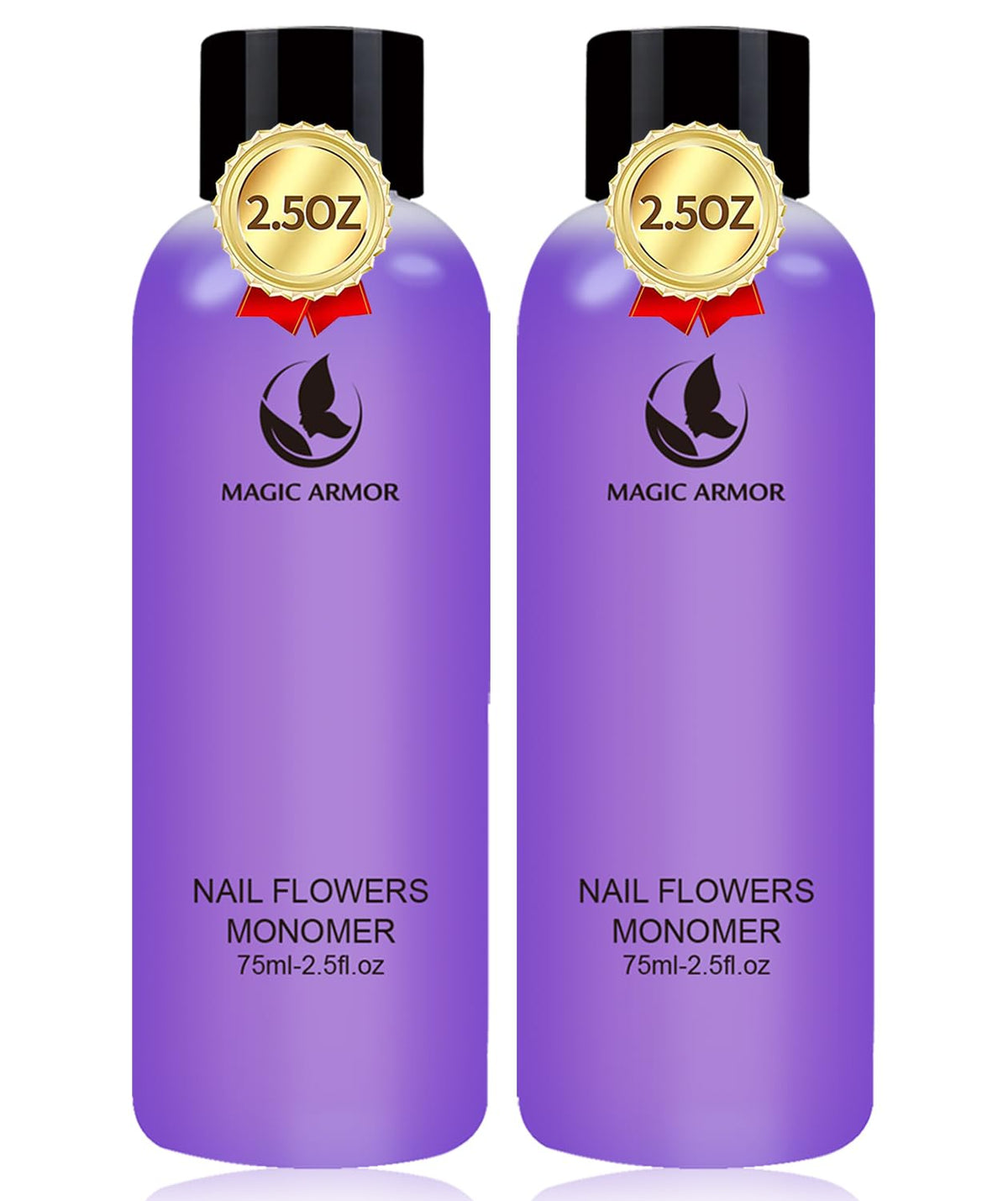 Magic Armor acrylic liquid monomer bottle shows clear color for durable nail extensions