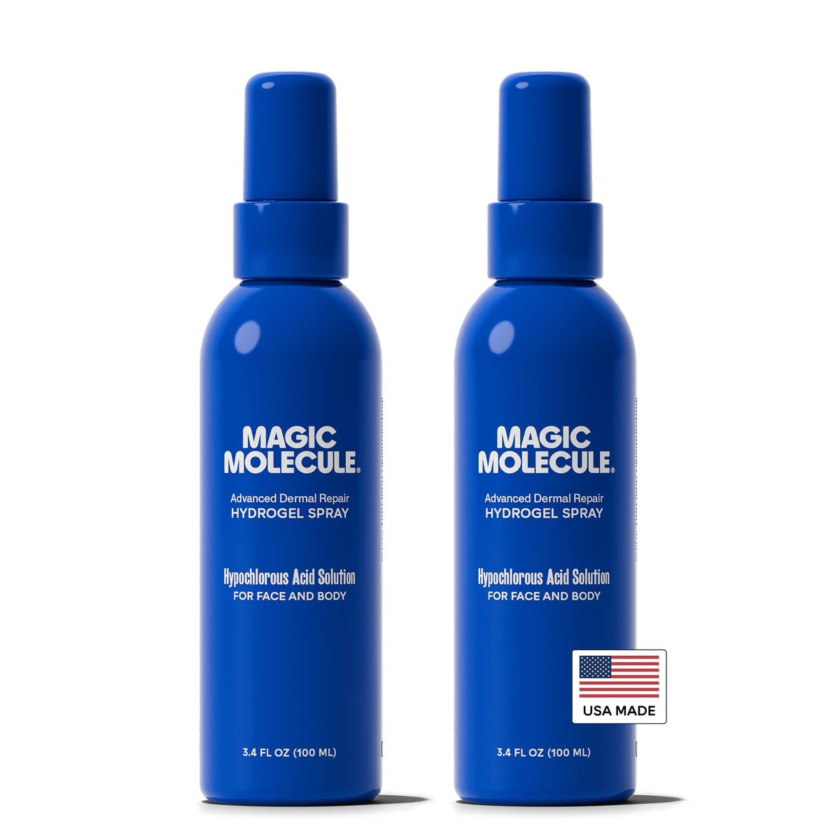 Magic Molecule dermal repair hydrogel spray bottle for soothing, even-toned skin
