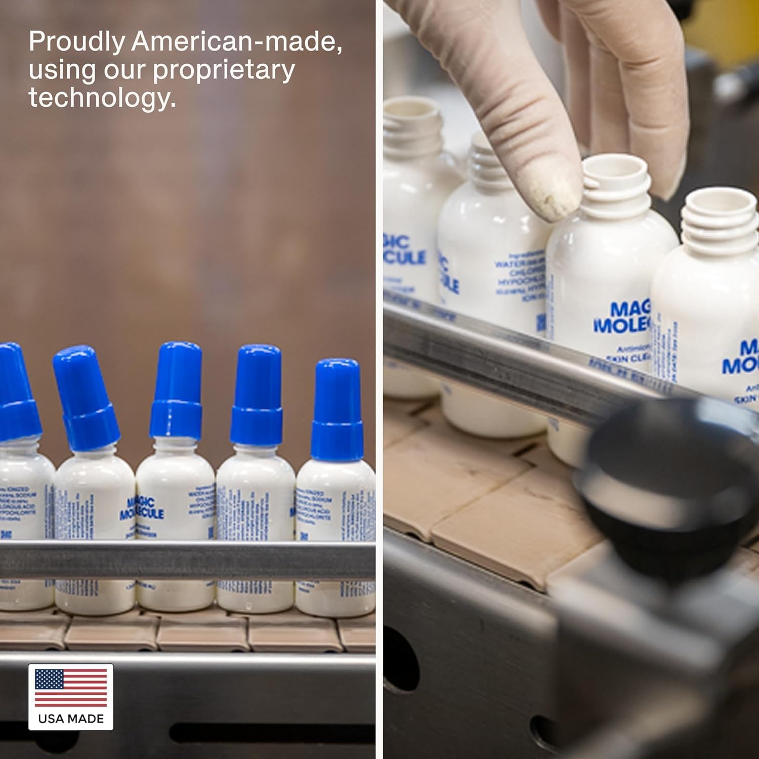 Magic Molecule Hypochlorous Acid Spray mist application shows even light coverage