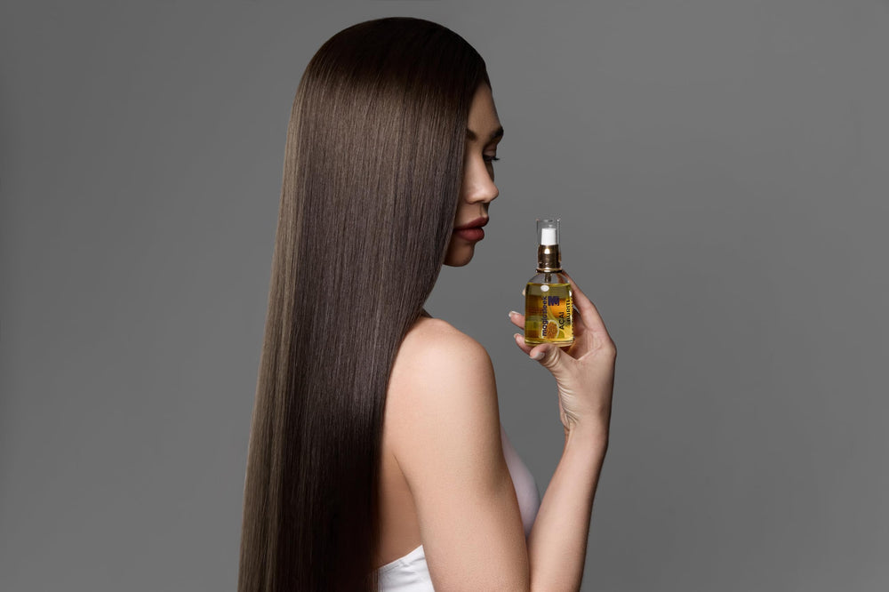 MagicSleek Acai Oil packaging close-up suggesting hydration and nourishment.