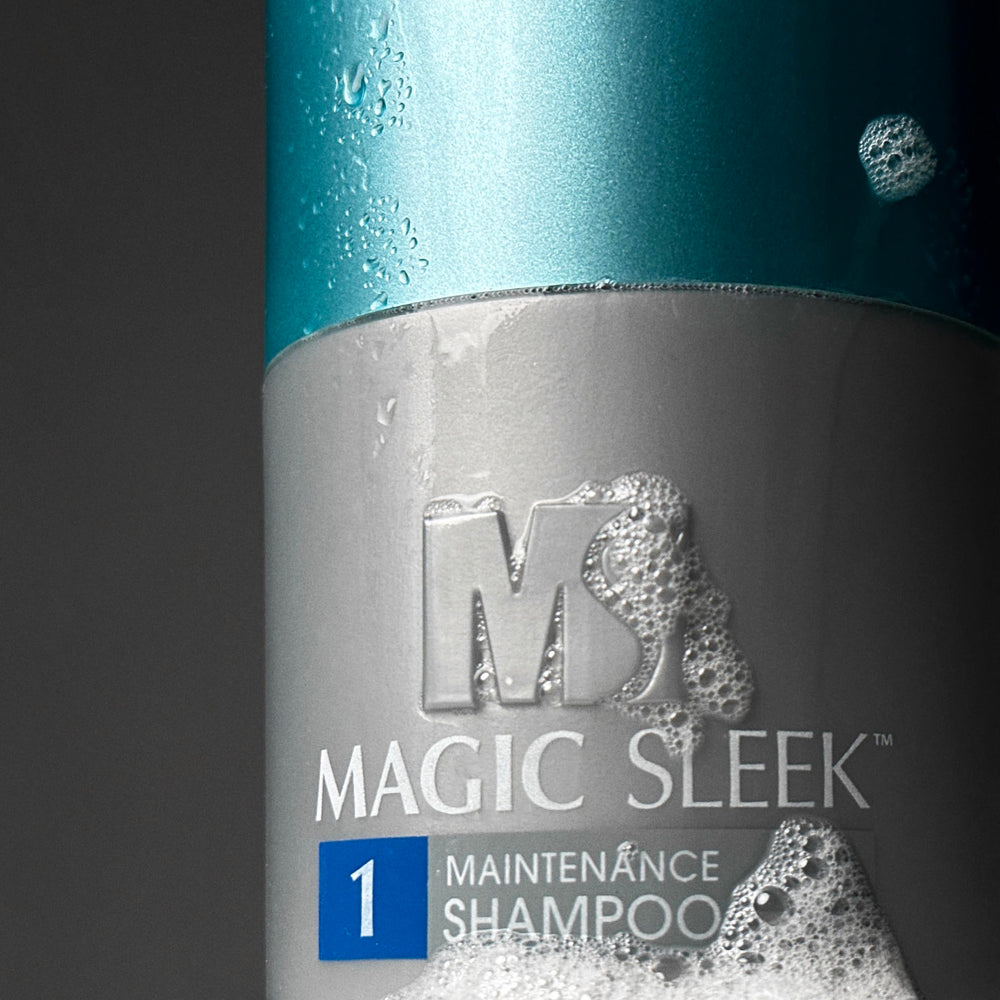 MagicSleek Hydrating Shampoo color-swatch indicating fade-resistant protection