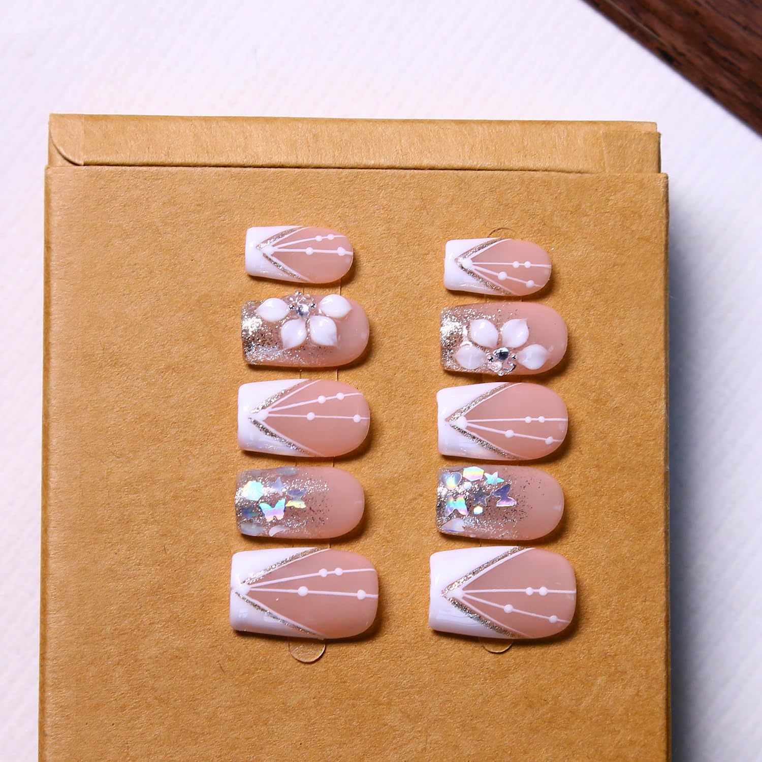 MAGLFELL handmade gel nail art design showcases unique patterns for standout nails.