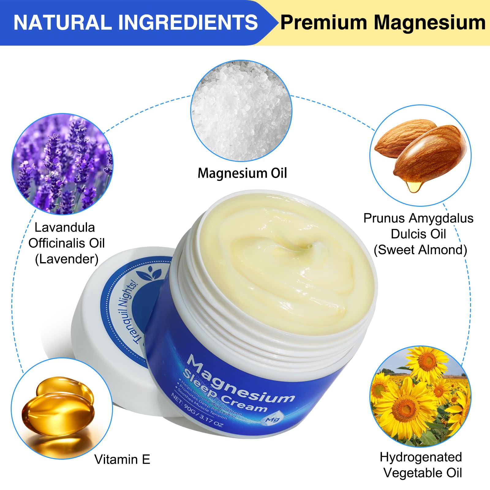 Magnesium Cream application on foot, soothing routine after a long day.