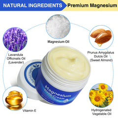 Magnesium Cream application on foot, soothing routine after a long day.