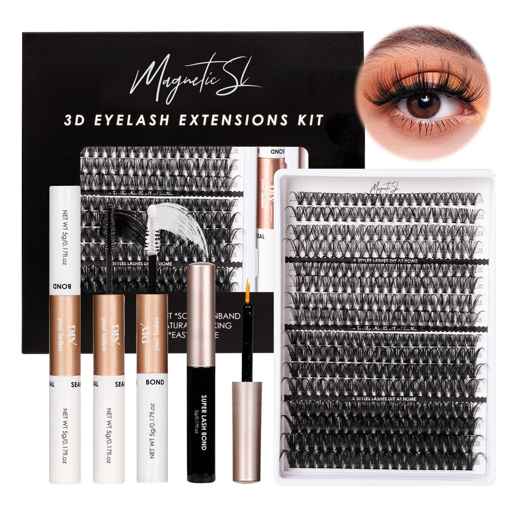 Magnetic SL lash clusters in varied lengths for a seamless day-to-night look.