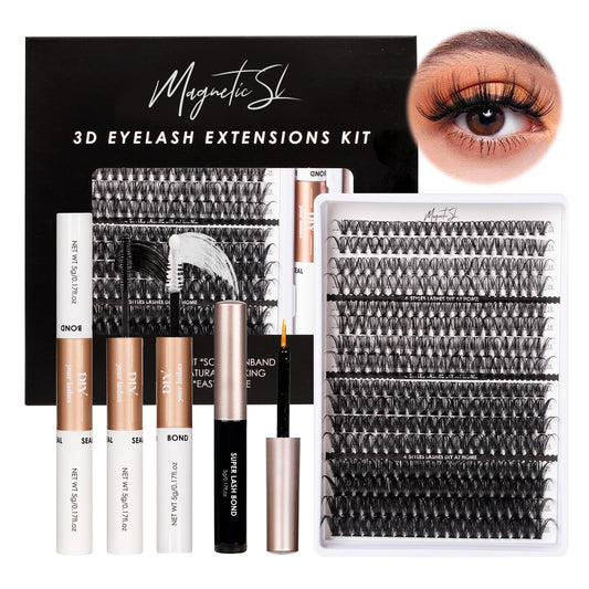 Magnetic SL lash clusters in varied lengths for a seamless day-to-night look.