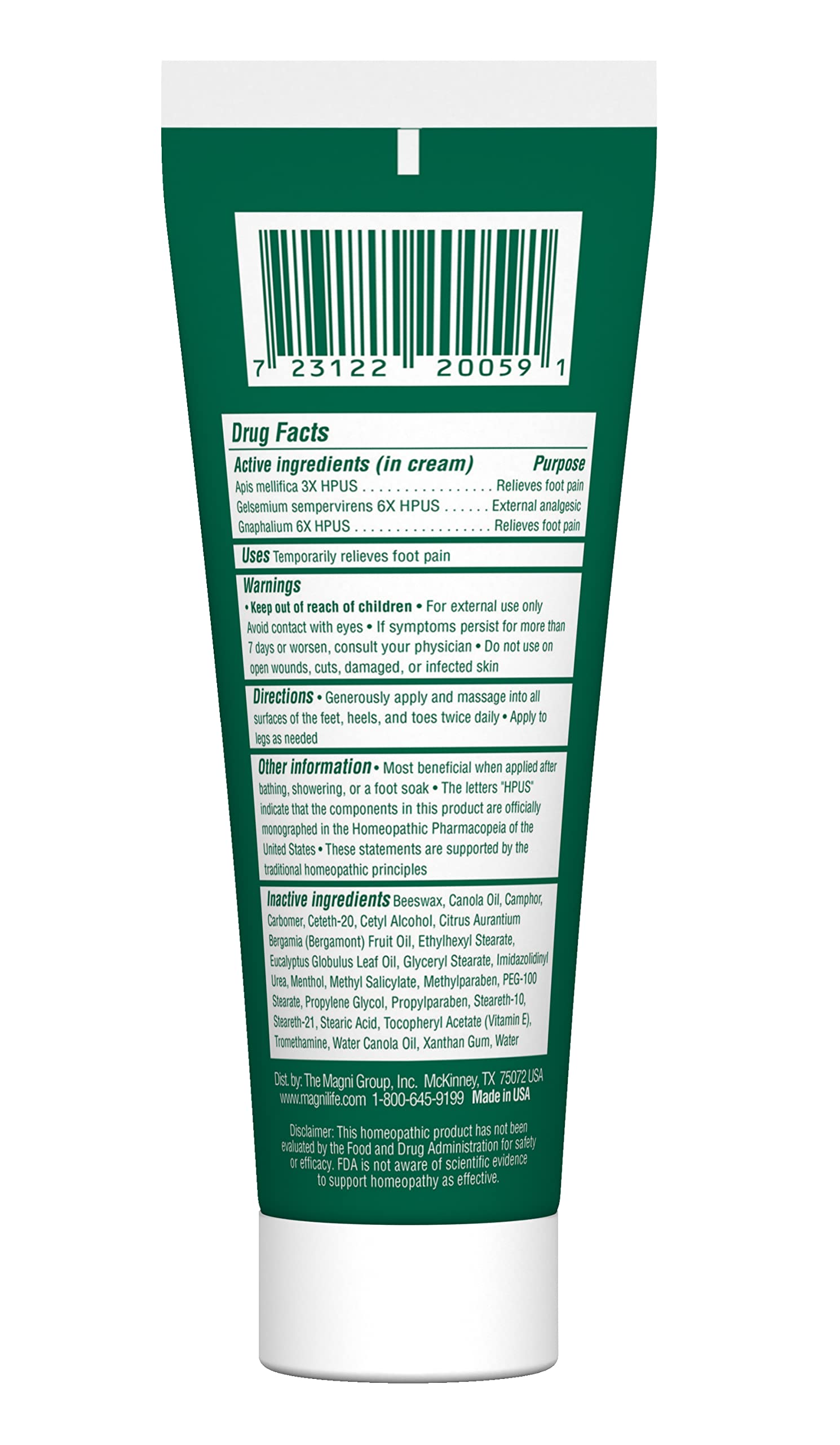MagniLife DB Foot Cream texture close-up highlighting non-greasy formula for quick absorption