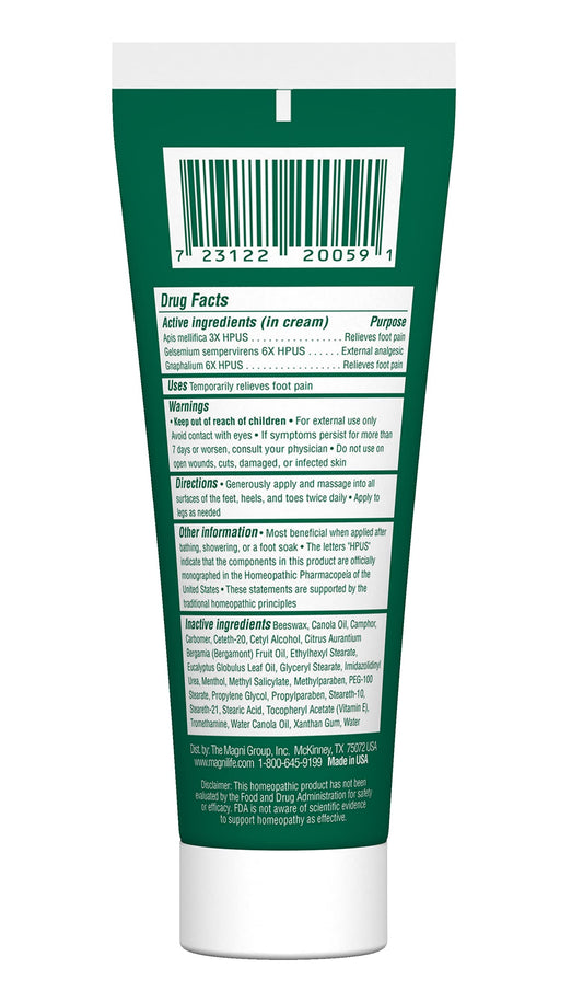 MagniLife DB Foot Cream texture close-up highlighting non-greasy formula for quick absorption