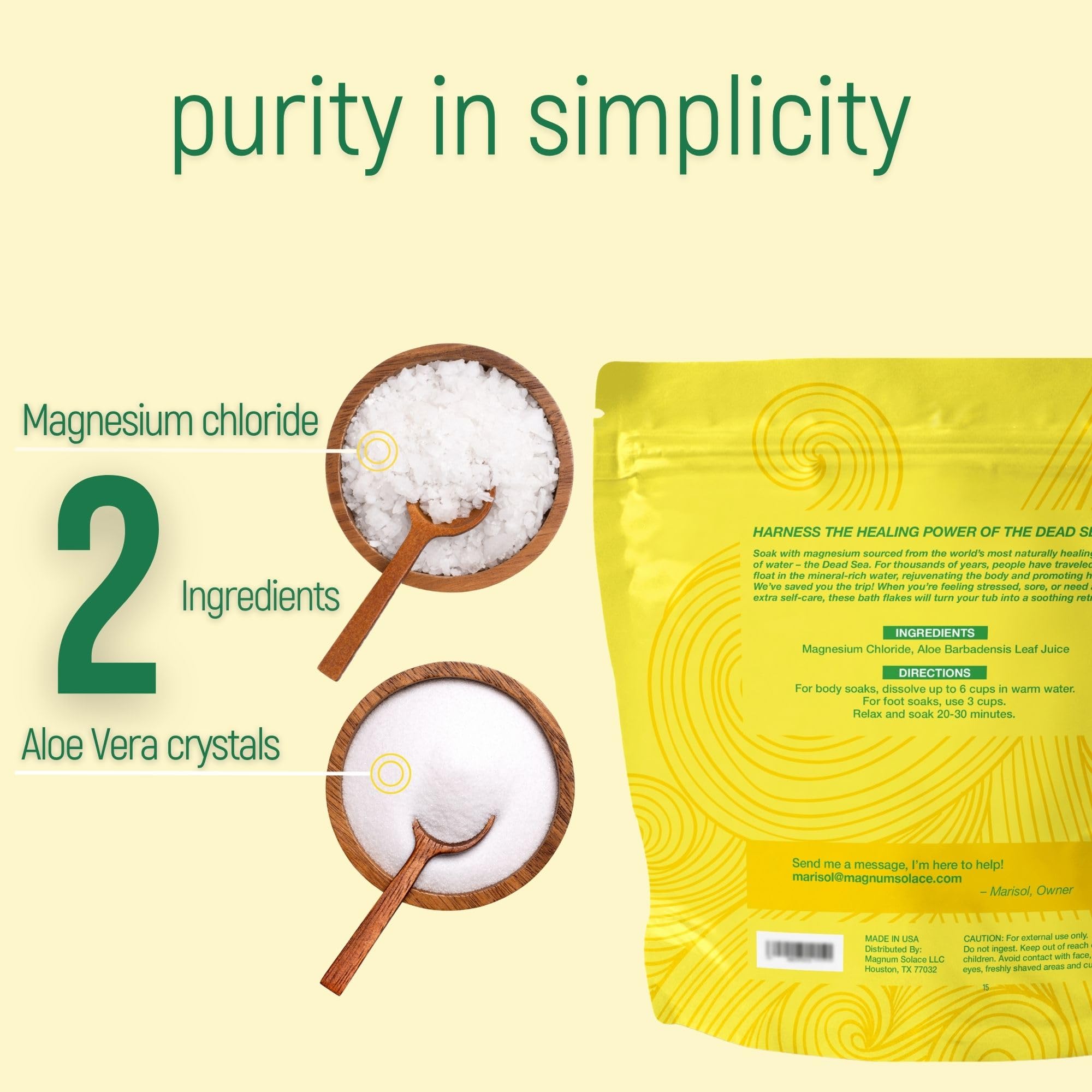 Bath water with Magnum Solace salts dissolving for a soothing soak