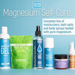 Magnum Solace foot soak setup with warm water and minerals for tired feet.
