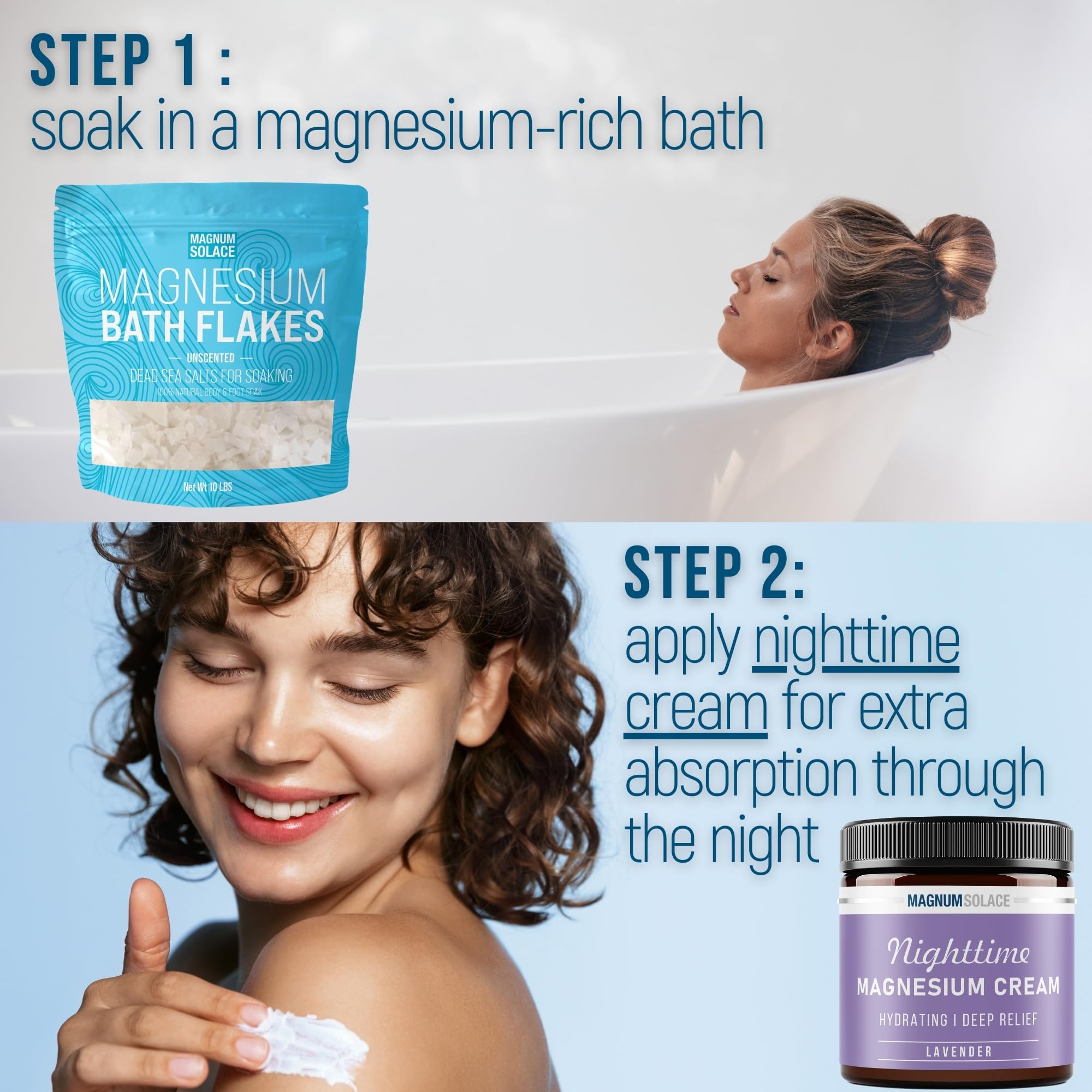 Magnum Solace lavender aroma enhances a calming bath experience