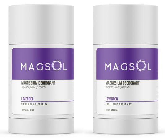 Magsol Organics lavender deodorant bottle for all-day freshness