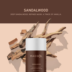 MAGSOL Sandalwood fragrance conveying a masculine, refined scent