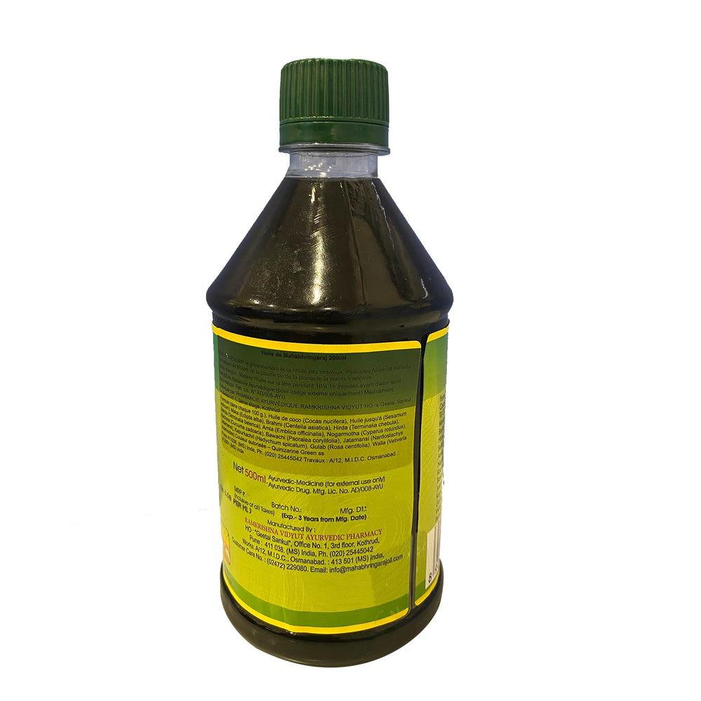 Mahabhringaraj Oil herbs and ingredients showcase for nourishing hair