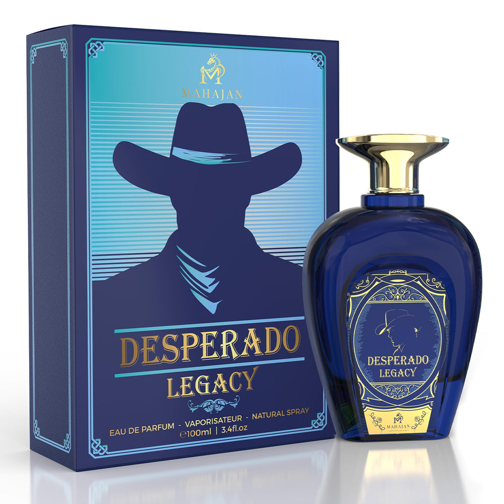 Engraved label detail on Mahajan Desperado Legacy authentic branding.