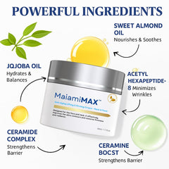 MAIAMIMAX Neck-area application targets crepey skin for smoother contours.
