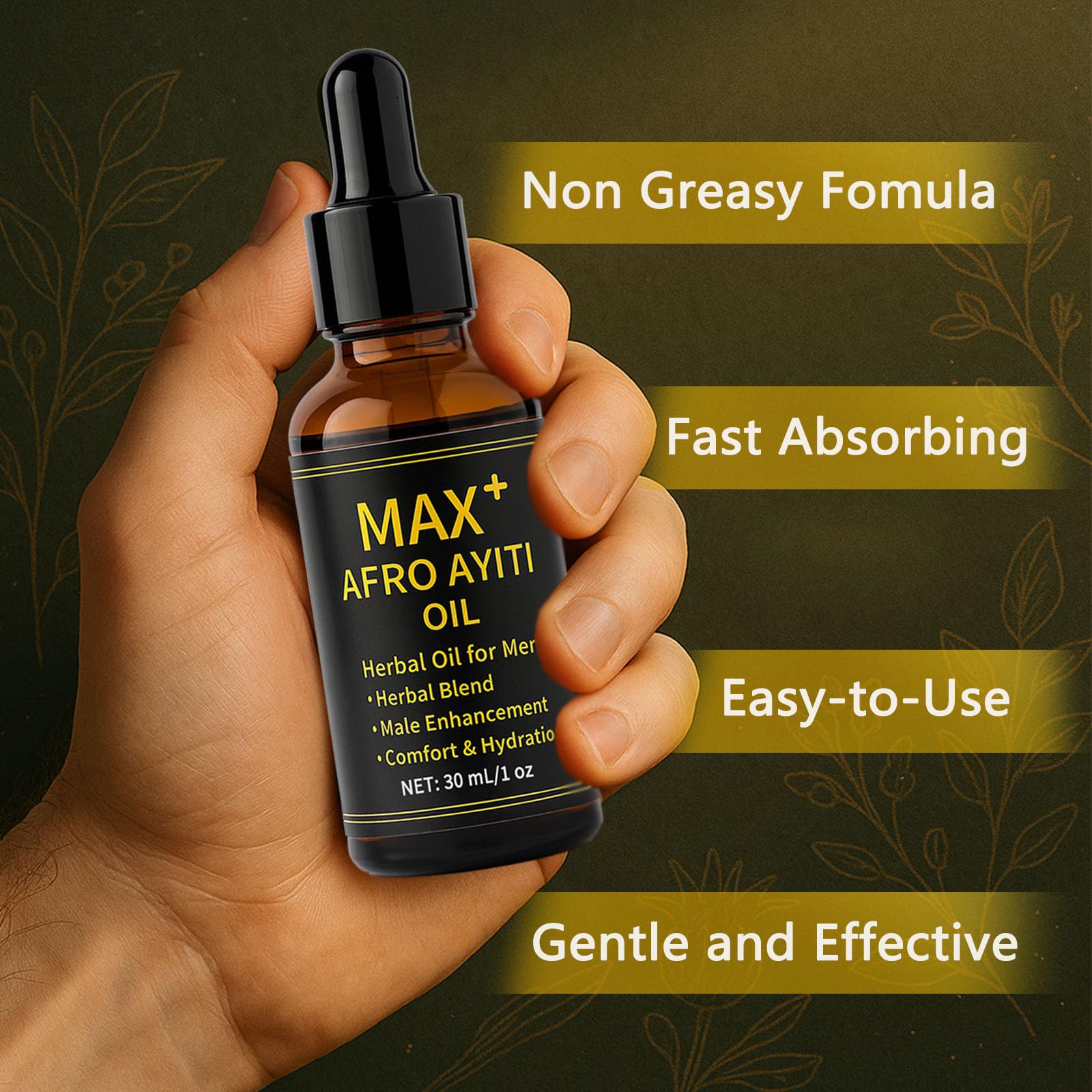 Maidlure Max+ Afro Ayiti Oil massaged into skin for hydration and comfort