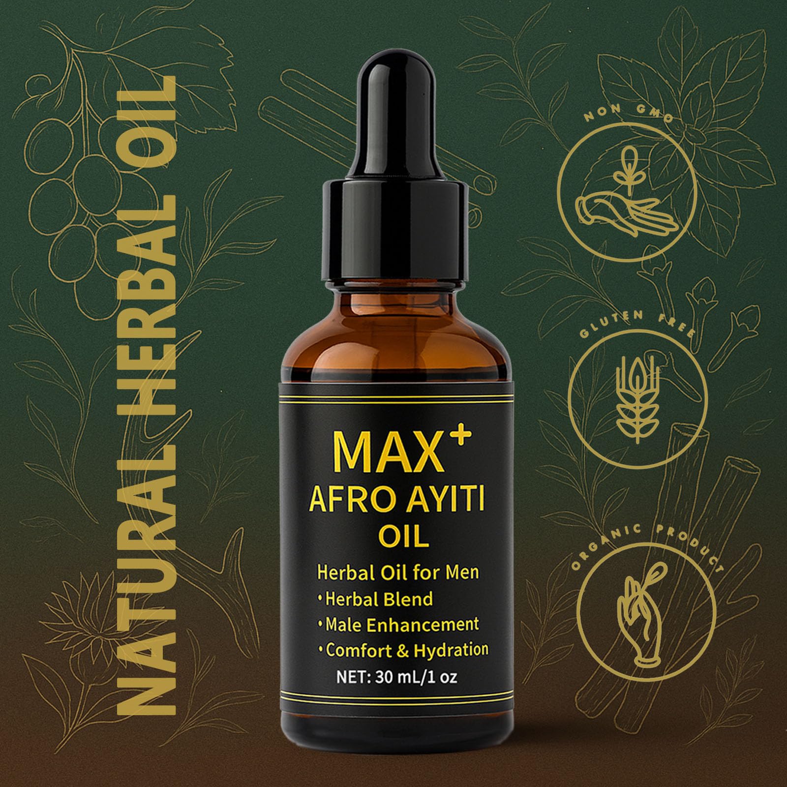 Maidlure Max+ Afro Ayiti Oil on skin for a smooth, soft sensation