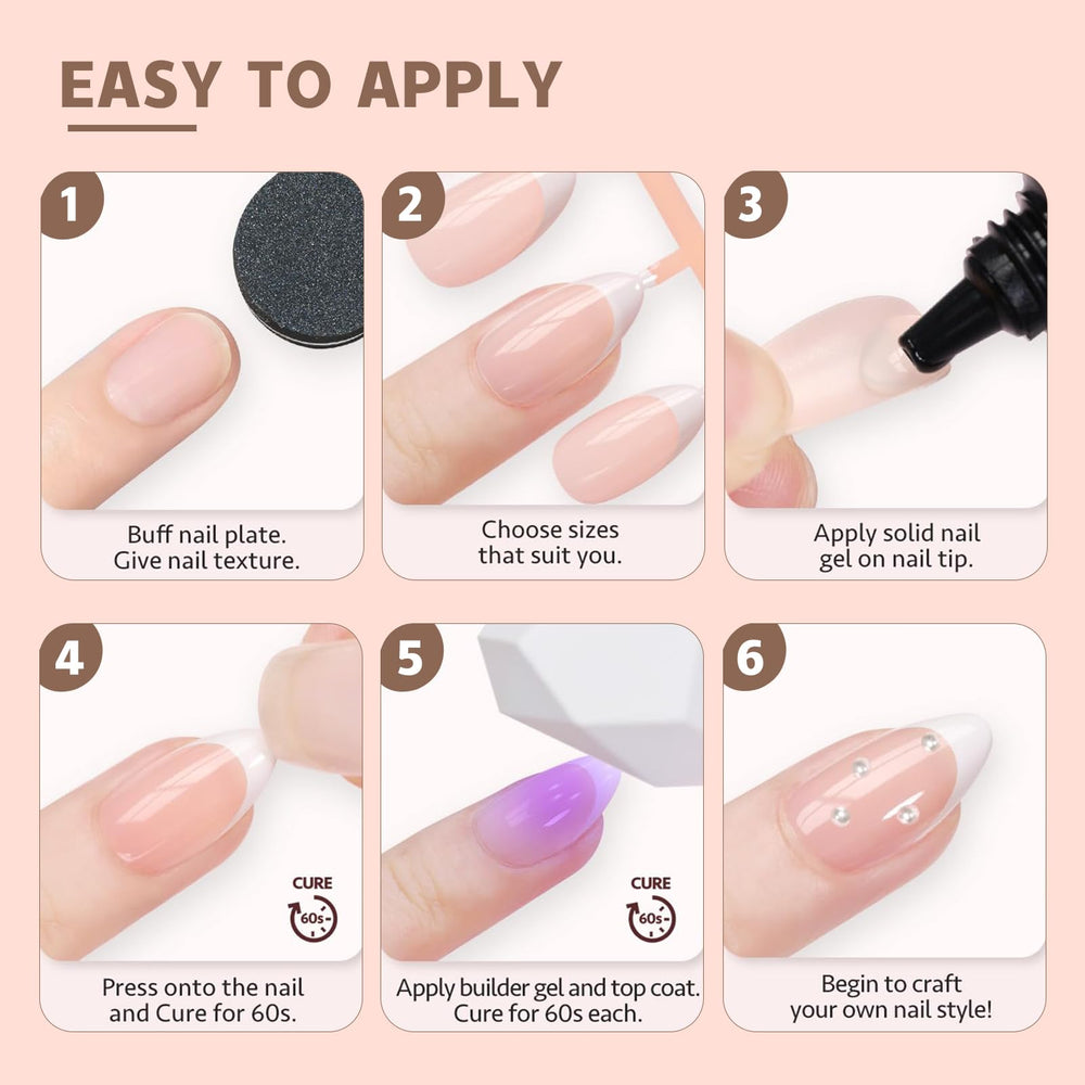 Maigitur included nail files and sticks smooth edges and prep nails.