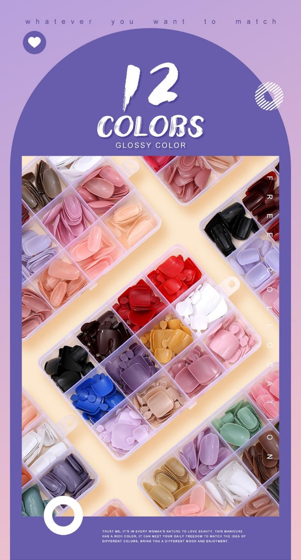 Maigitur nail set with various sizes to fit most nails.