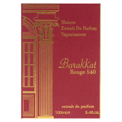 Barakkat Rouge 540 close-up cap detail emphasizing luxury branding.