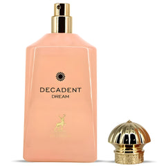 Maison Alhambra Decadent Dream base notes with sandalwood and vanilla, creamy warmth.