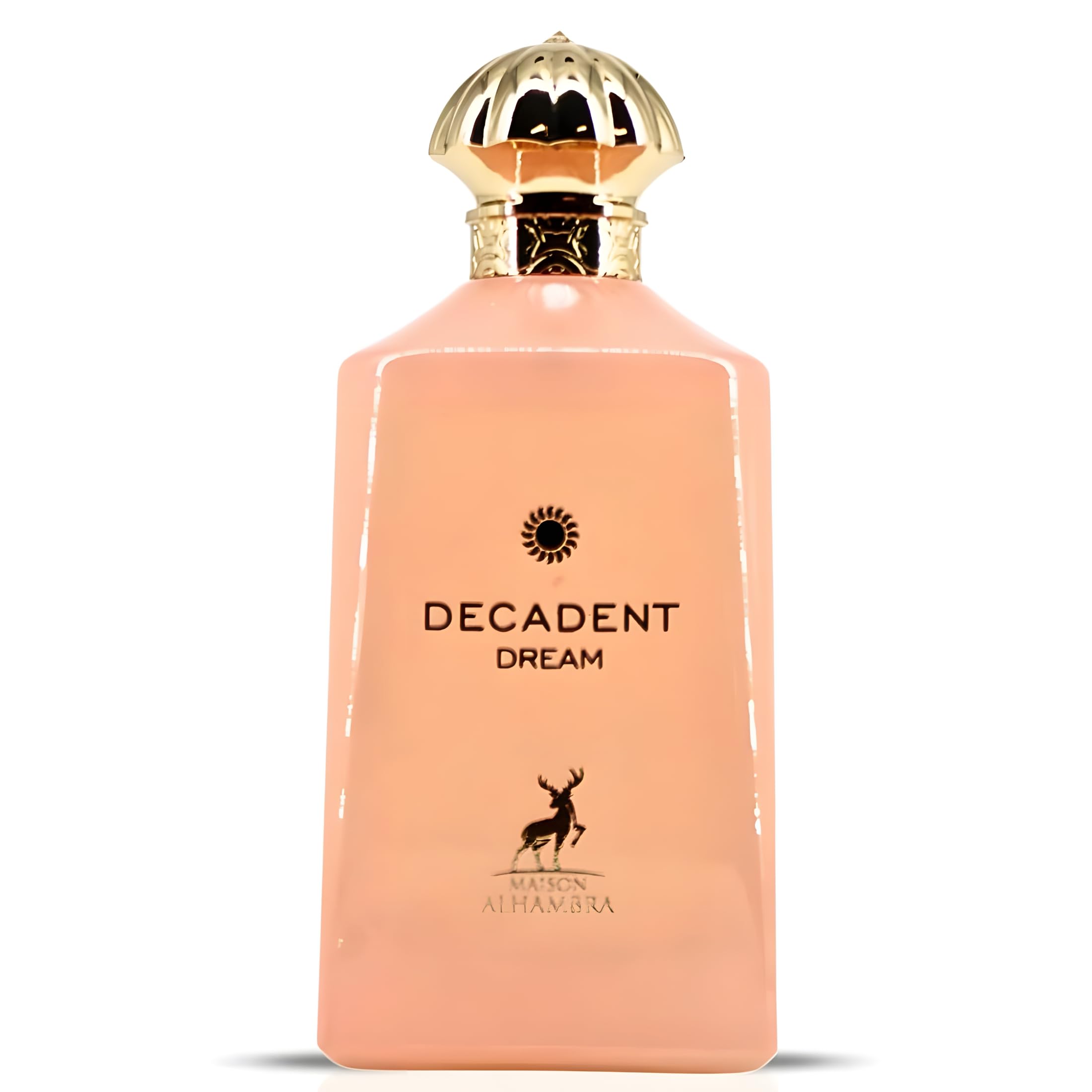 Maison Alhambra Decadent Dream bottle with pear opening, ideal for evening wear.