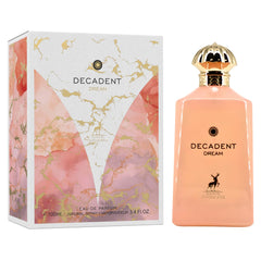 Maison Alhambra Decadent Dream heart notes with Osmanthus and rose for a luxurious evening feel.