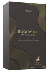 Maison Alhambra Exquisite Privé fragrance notes panel shows bergamot and vanilla.