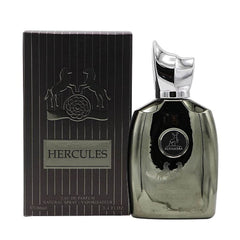Maison Alhambra Hercules bottle front view, bold masculine fragrance for daily wear