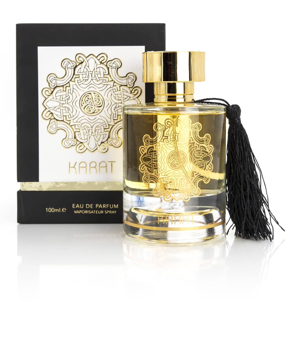 Maison Alhambra Karat bottle front view, premium packaging for luxury fragrance