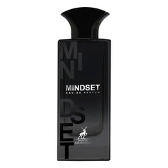 Maison Alhambra Mindset bottle front, highlighting citrus gourmand profile for day to night wear