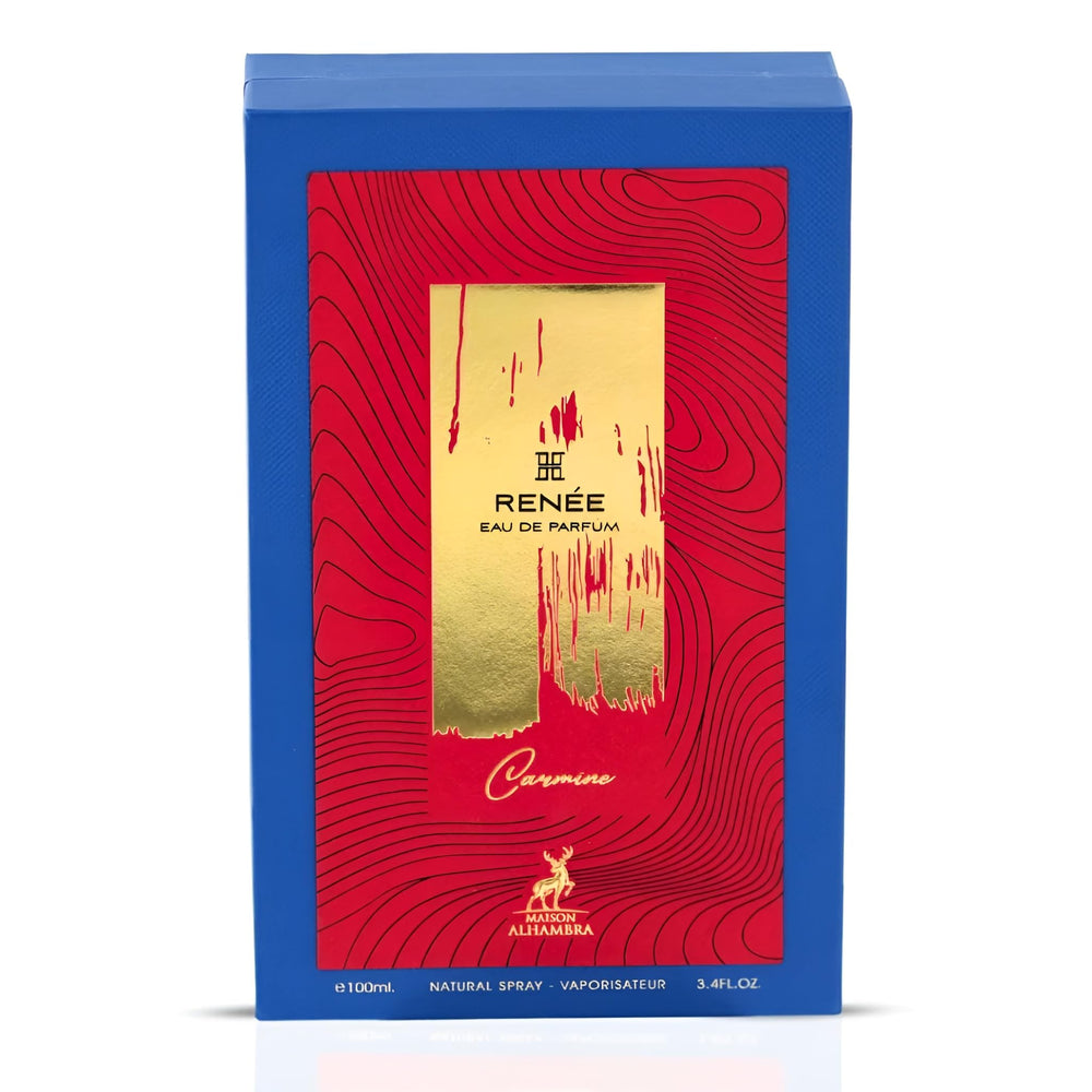 Maison Alhambra Renee Carmine bottle design is sleek and gift-ready