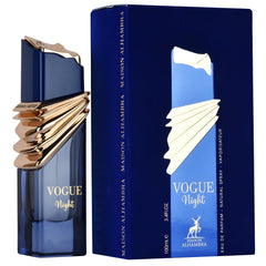 Maison Alhambra Vogue Night bottle cap detail with premium packaging
