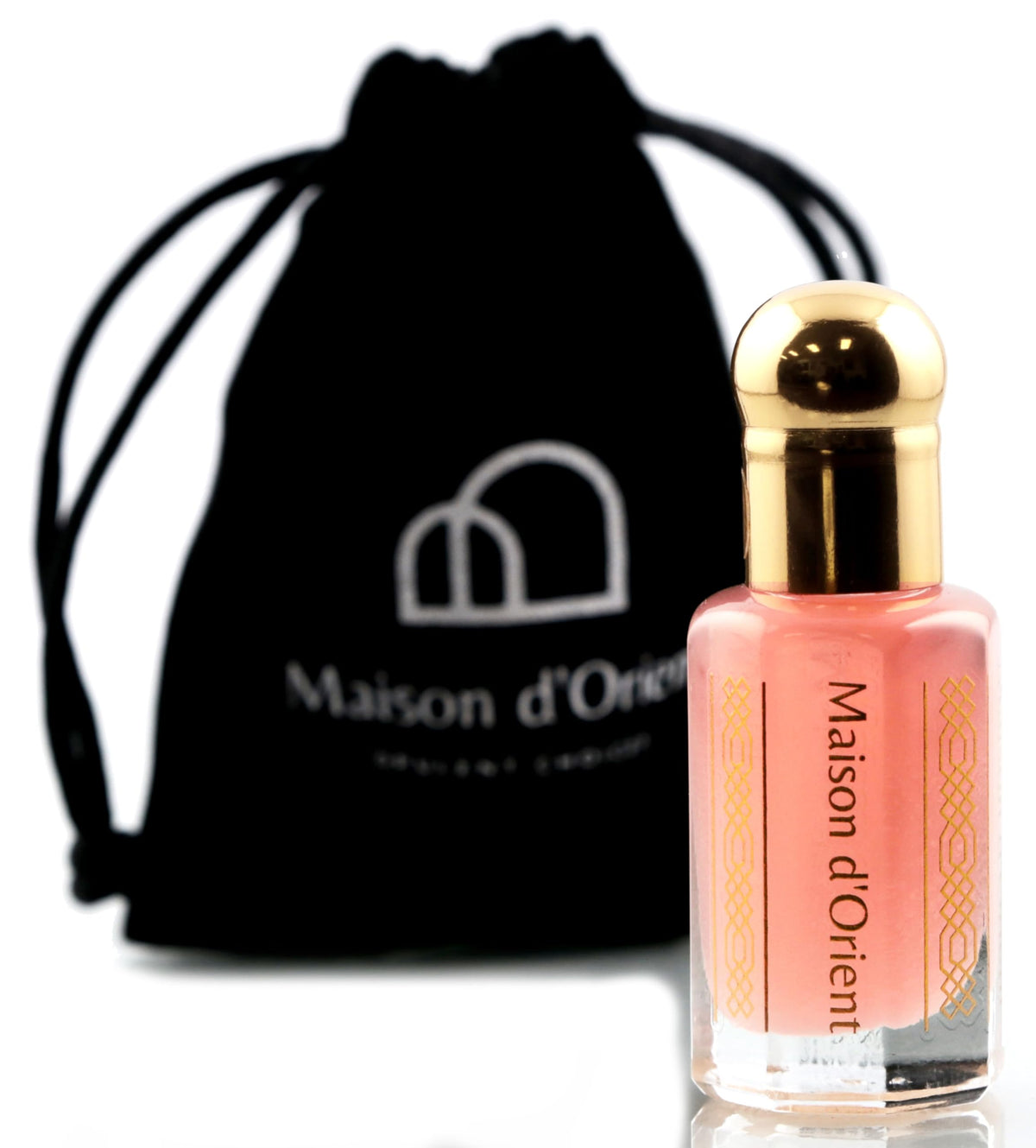 Maison d'Orient Pink Musk 12mL travel size bottle for easy on-the-go use.