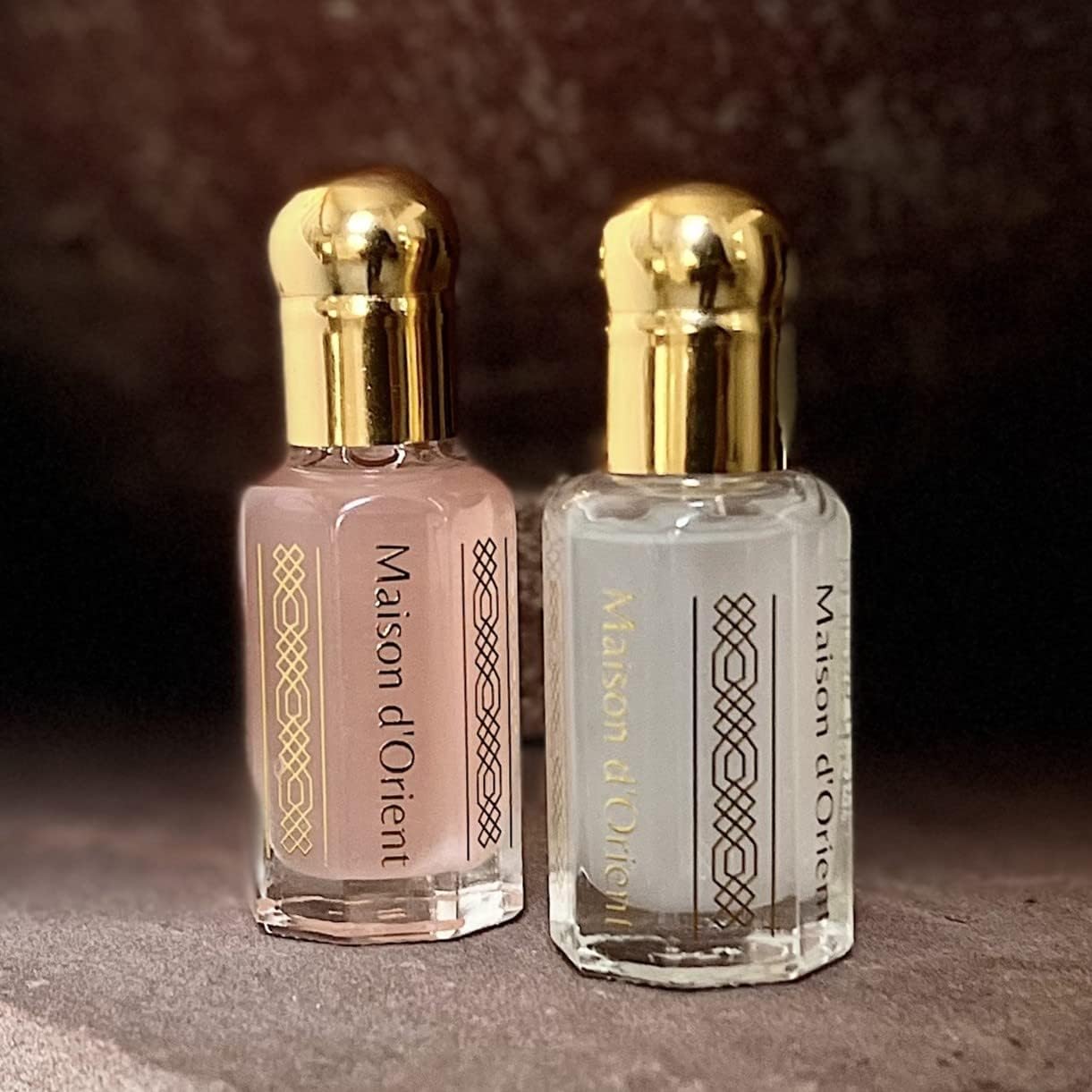 Maison d'Orient Pink Musk sandalwood and vanilla base for lasting warmth.