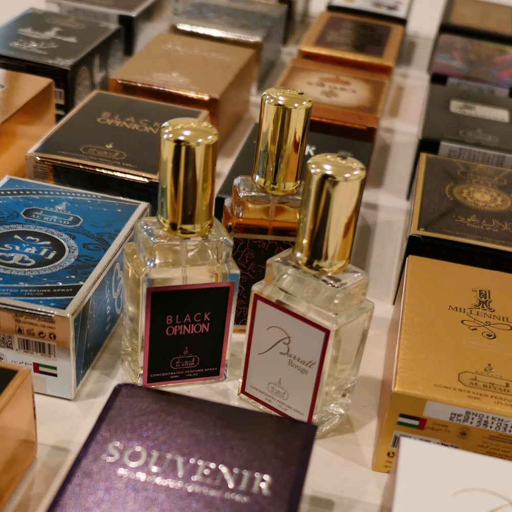 Maison d'Orient label detail suggests inspired, elegant fragrance storytelling.