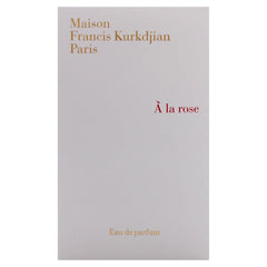 Maison Francis Kurkdjian A La Rose floral-heart emphasizes roses and violet.