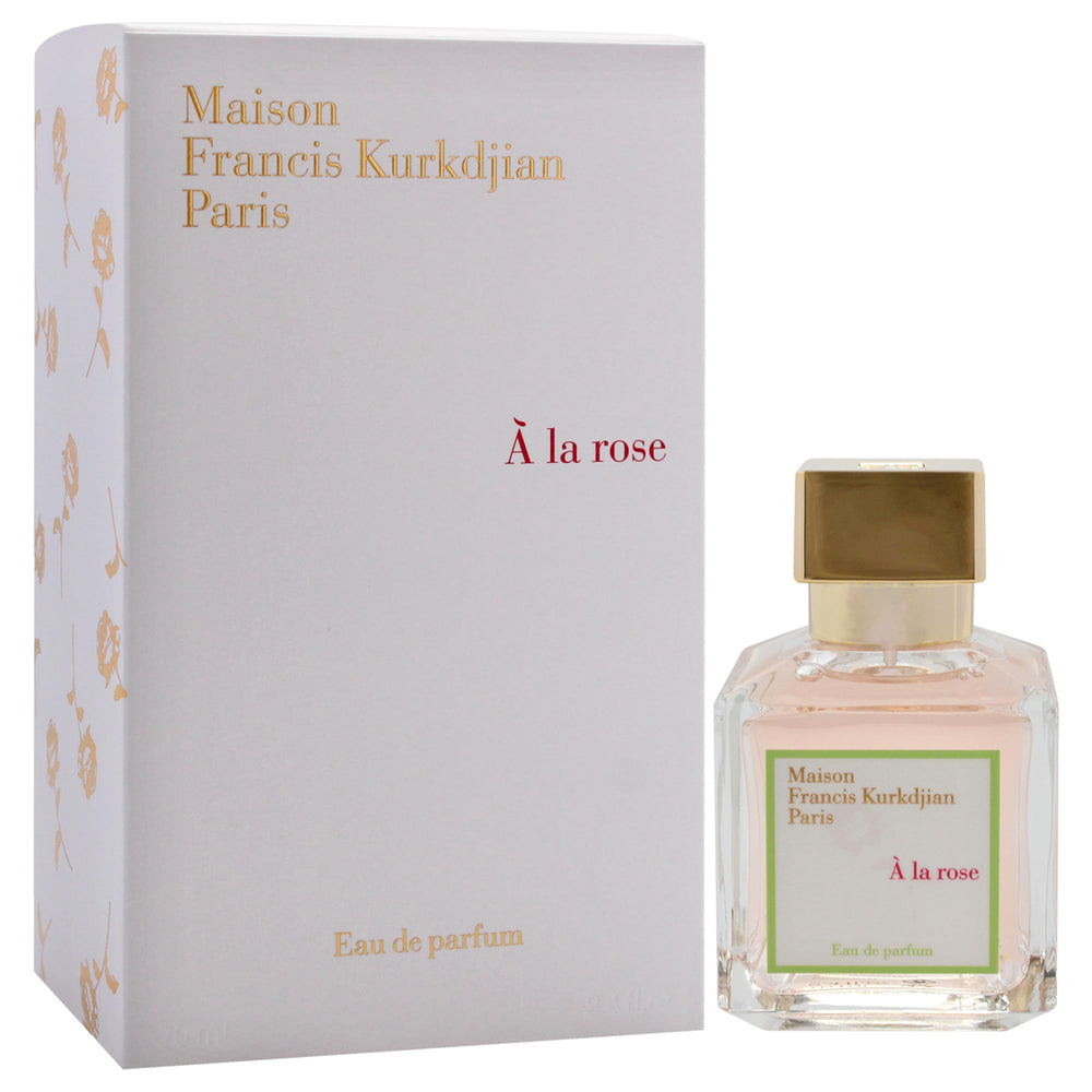 Maison Francis Kurkdjian A La Rose rose-notes highlight a romantic bouquet.
