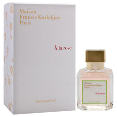 Maison Francis Kurkdjian A La Rose rose-notes highlight a romantic bouquet.