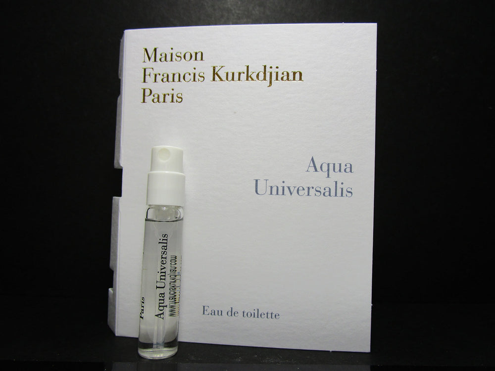 Maison Francis Kurkdjian Aqua Universalis 2ml vial spray for on-the-go freshness.