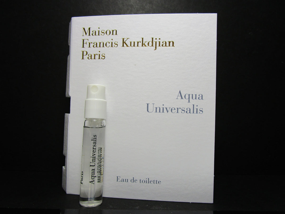 Maison Francis Kurkdjian Aqua Universalis 2ml vial spray for on-the-go freshness.
